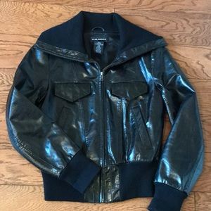 Club Monaco black leather jacket